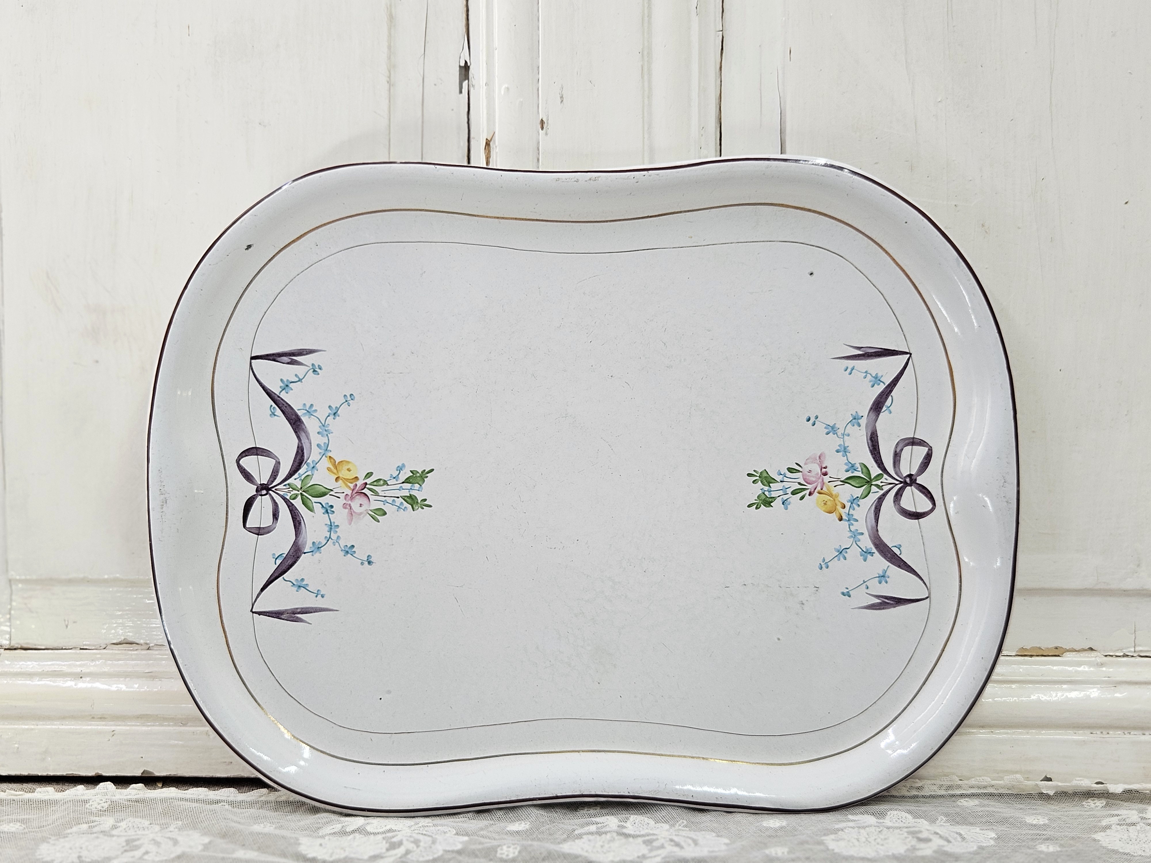 Dienblad met bloemen & strikjes