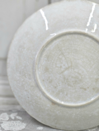 Barbotine bord oudroze roos VERKOCHT