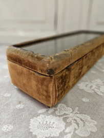 Velours sieradenkistje met glas VERKOCHT