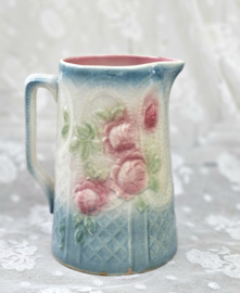 Barbotine kan met roosjes VERKOCHT