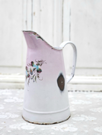 Lampetkannetje roze met bloemen VERKOCHT