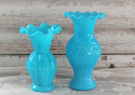 Lotje blauw glas VERKOCHT