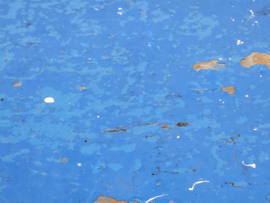 Groot blauw krukje