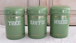 Koffie, thee & suiker bussen VERKOCHT