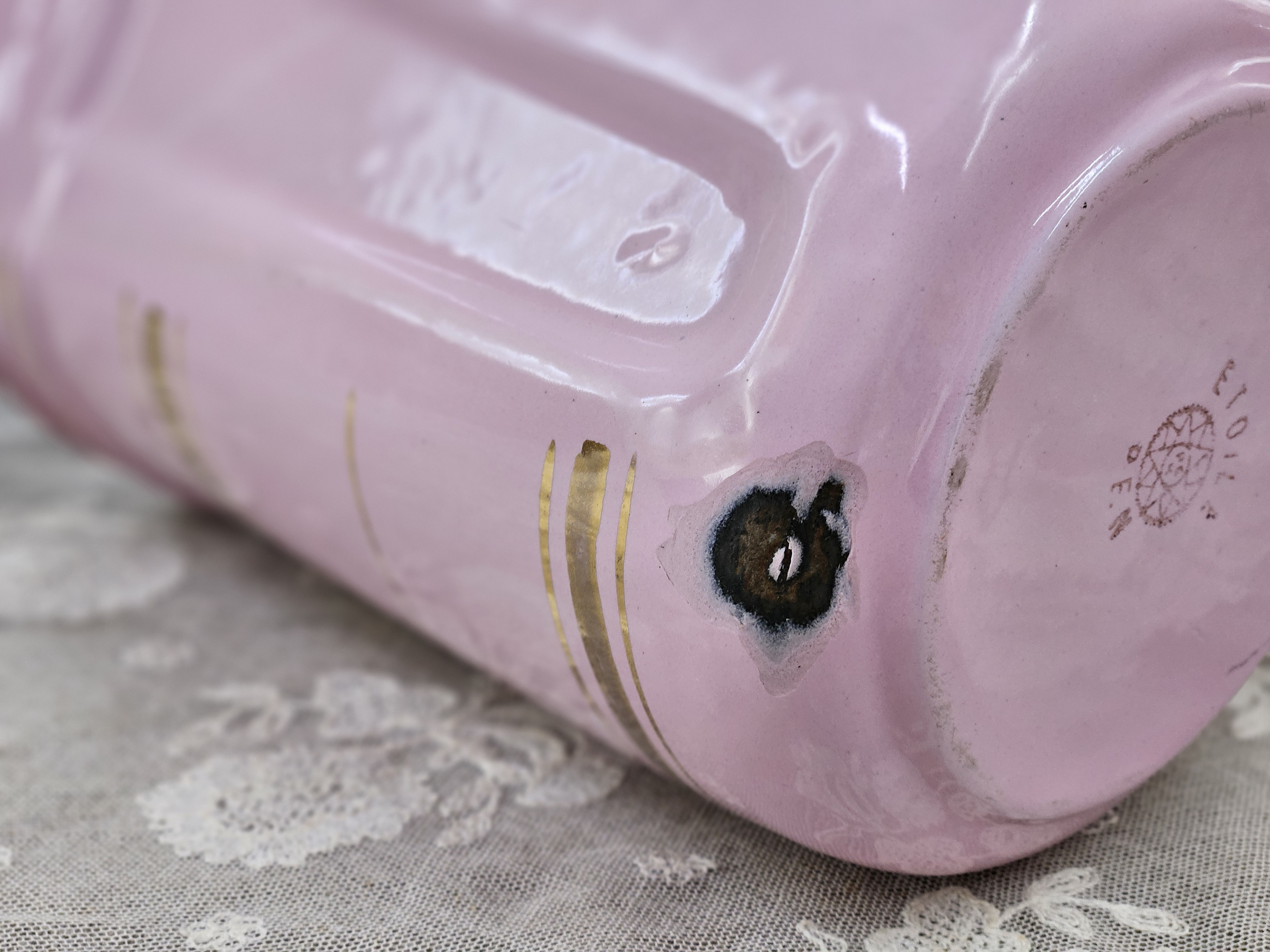 Roze lavement met gouden biesjes VERKOCHT