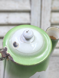 Grote groene koffiepot