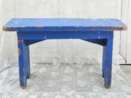 Groot blauw krukje