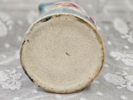 Barbotine kan met roosjes VERKOCHT