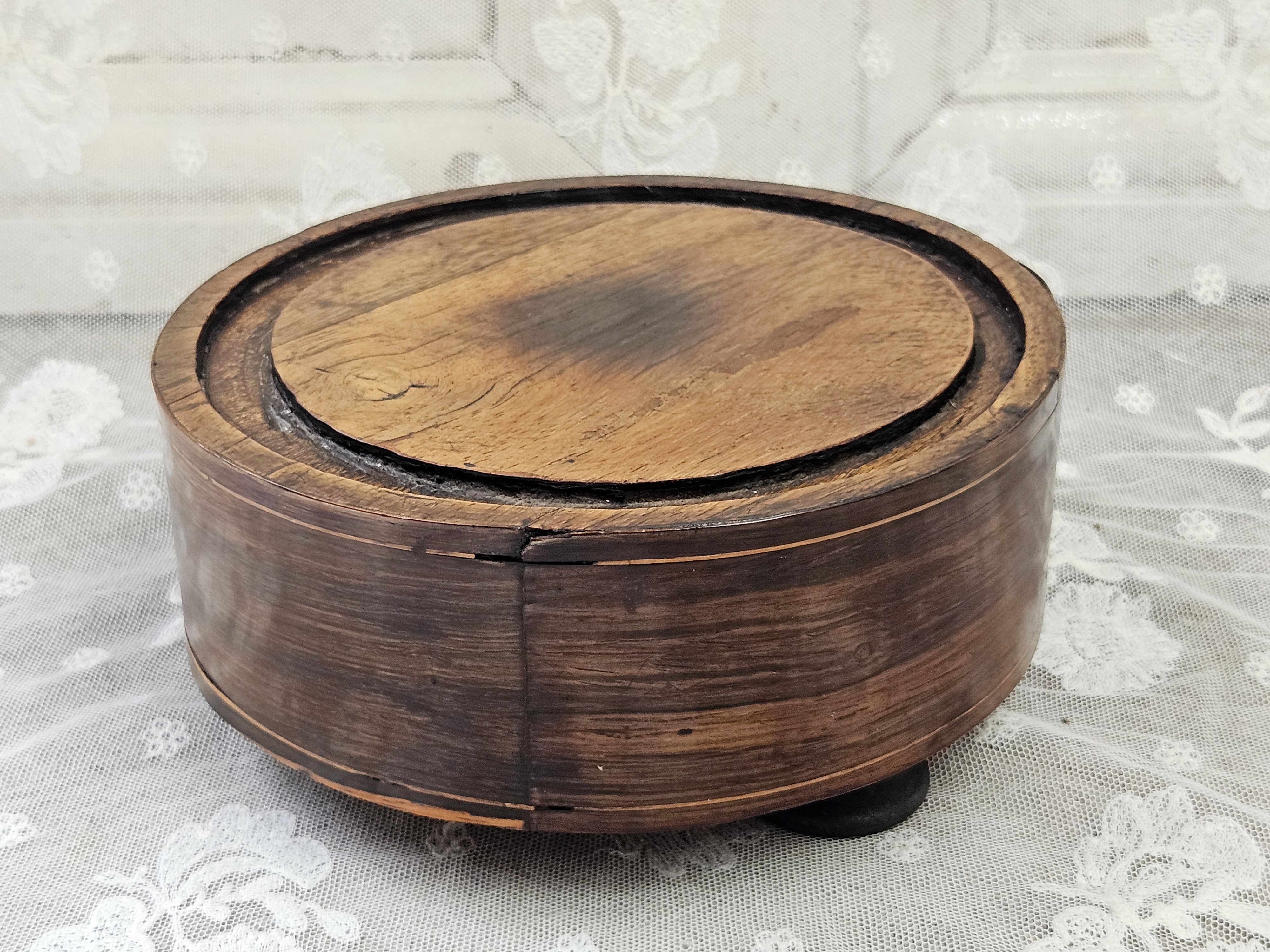 Rond stolpbord intarsia VERKOCHT