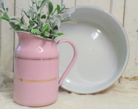 Roze emaille lampetstel VERKOCHT