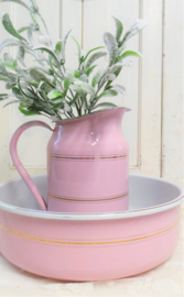 Roze emaille lampetstel VERKOCHT
