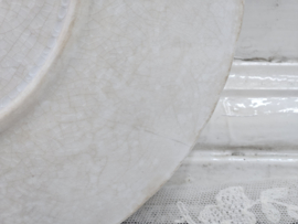 Barbotine bord oudroze roos VERKOCHT