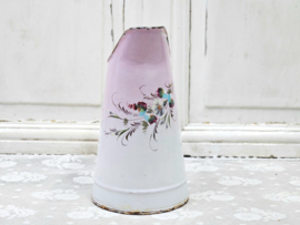 Lampetkannetje roze met bloemen VERKOCHT