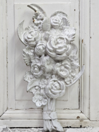 Witte gietijzeren bloemtoef VERKOCHT