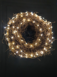 Ruige Wortelkrans 40cm met verlichting