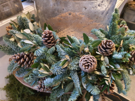 Toef op touw met kerstgroen