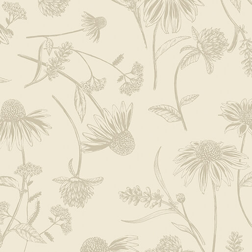 Benartex – Bee Haven Coneflower Tonal Natural