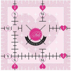 Tula Pink Non Slip Heart Ruler - 2,5 X 2,5 inch