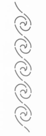 Quilt Stencil Wave Border 1inch