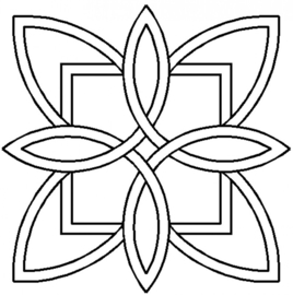 Quilt Stencil Celtic Floral Design