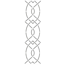QuiltStencil Cable Border 3-1/4 inch