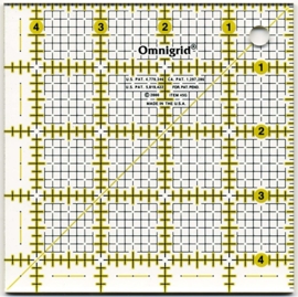 Omnigrid Quilt liniaal 4,5 x 4,5 inch (Bias Square)