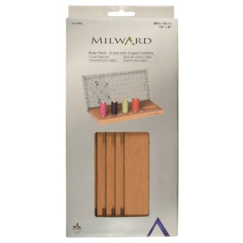 Milward liniaalhouder met 6 sleuven en 4 spoelhouders