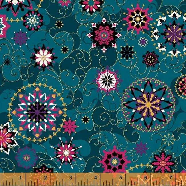 Windham Fabrics – Winter Medallion Teal