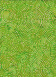 Handmade Batik  Bubbles Light Green