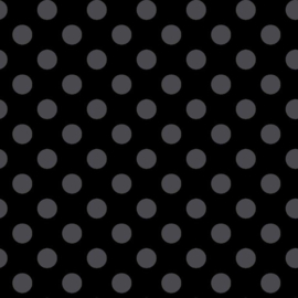 Kimberbell Basic Grey dots on Black - MAS 8216-JK
