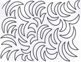 Quilt Stencil Fern Feather Background