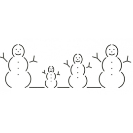 QuiltStencil Snow People