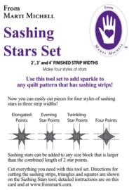 Sashing Star Template Set Multiple Sizes
