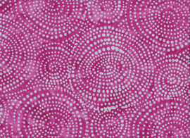 Handmade Batik  Dots large circles Pink