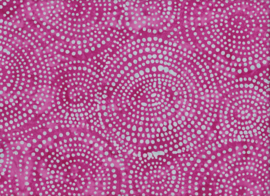 Handmade Batik  Dots large circles Pink