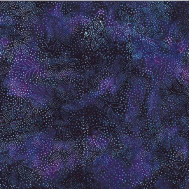 Hoffman Batik Dotty - Floral- Black Grape