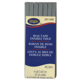 Bias Tape 1/4 inch - Light Grey (niet opstrijkbaar)