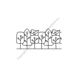 QuiltStencil A bird in the bush