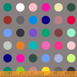 Many Colored Dots  - Grey 260 cm x 274 cm