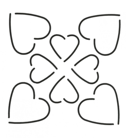 Quilt Stencil Heart Design