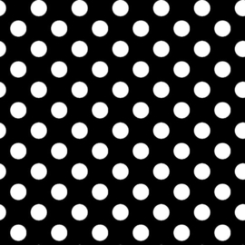 Kimberbell Basic White Dots  on Black MAS 8216-J