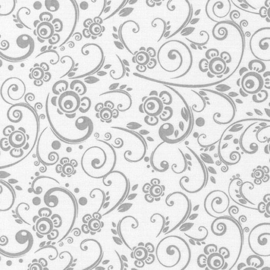 Swirls - Grey on White