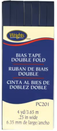 Bias Tape 1/4 inch - Navy (niet opstrijkbaar)