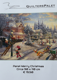 Mickey And Minnie Mouse Victorian Christmas Panel