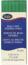 Bias Tape 1/4 inch - Emerald (niet opstrijkbaar)