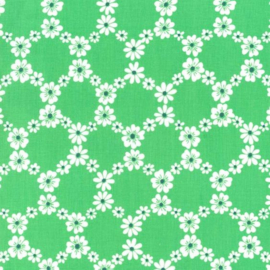 Happy Tones by Michael Miller - Jemma Flowers lime green