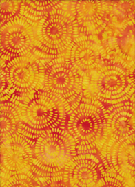 Handmade Batik  Small Circles Orange