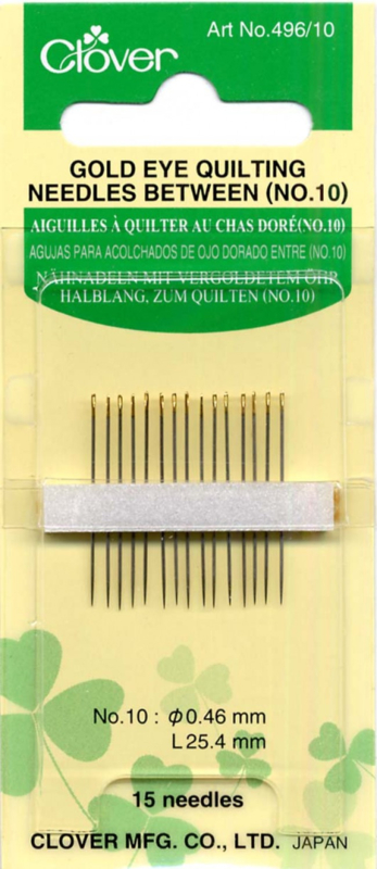 Gold Eye Between / Quilting Needles Size 10