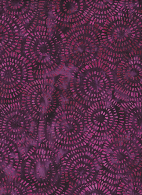 Handmade Batik  Small Circles Purple