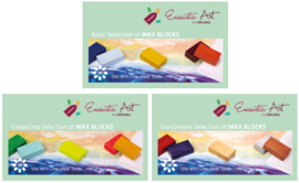 Encaustic Art set, 3 doosjes:   landschap. fantasie  en pastel